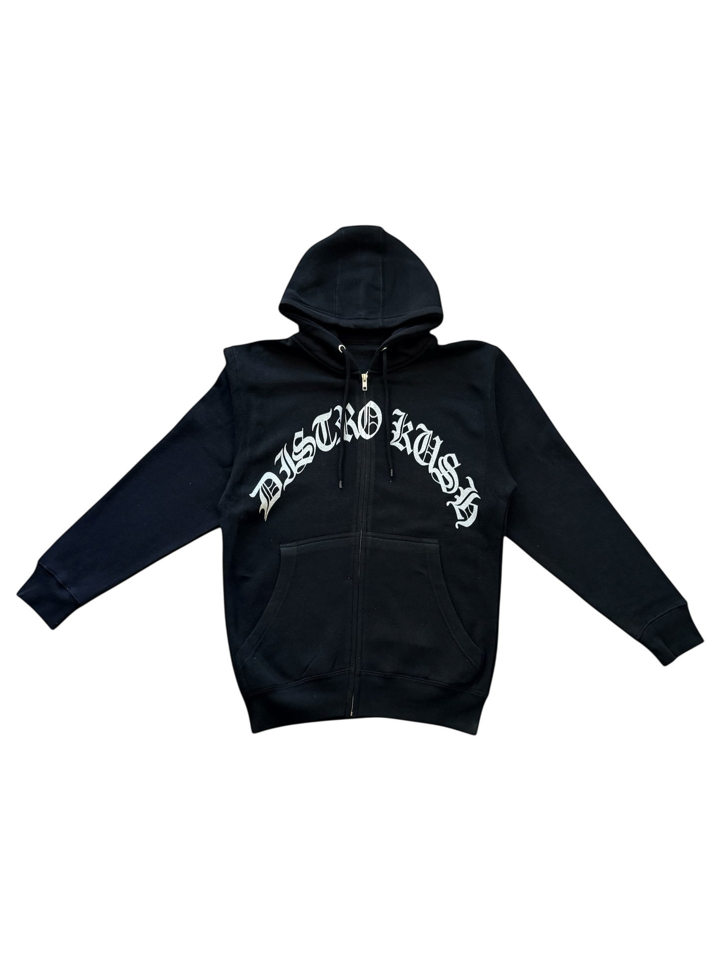 Distro Kush ZIP UP (WHITE/LETTERS)