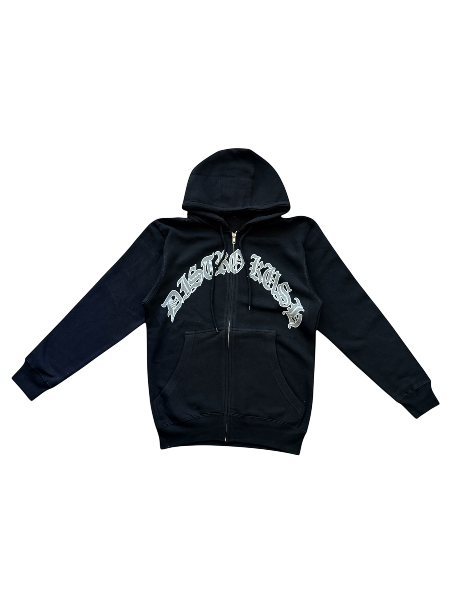 Distro Kush ZIP UP WHITE/GREY/LETTERS